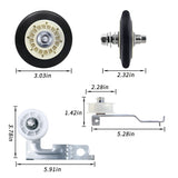 TekDeals 4581EL2002C Dryer Drum Roller Wheel and Shaft Pack of 4 For LG 4581EL2002H