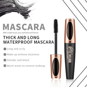 TekDeals 4D Silk Fiber Eyelash Mascara Extension Makeup Black Waterproof Eye Lashes