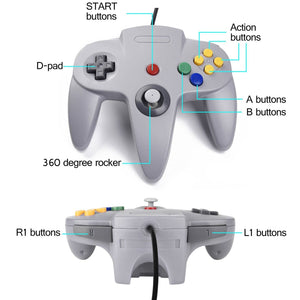 New Wired Controller Joystick Compatible With Nintendo 64 N64 Video Game Console
