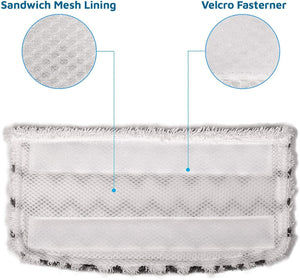 3/6 Pack Steam Mop Pads with Scrub Strips Microfiber Replacement Pad for Shark