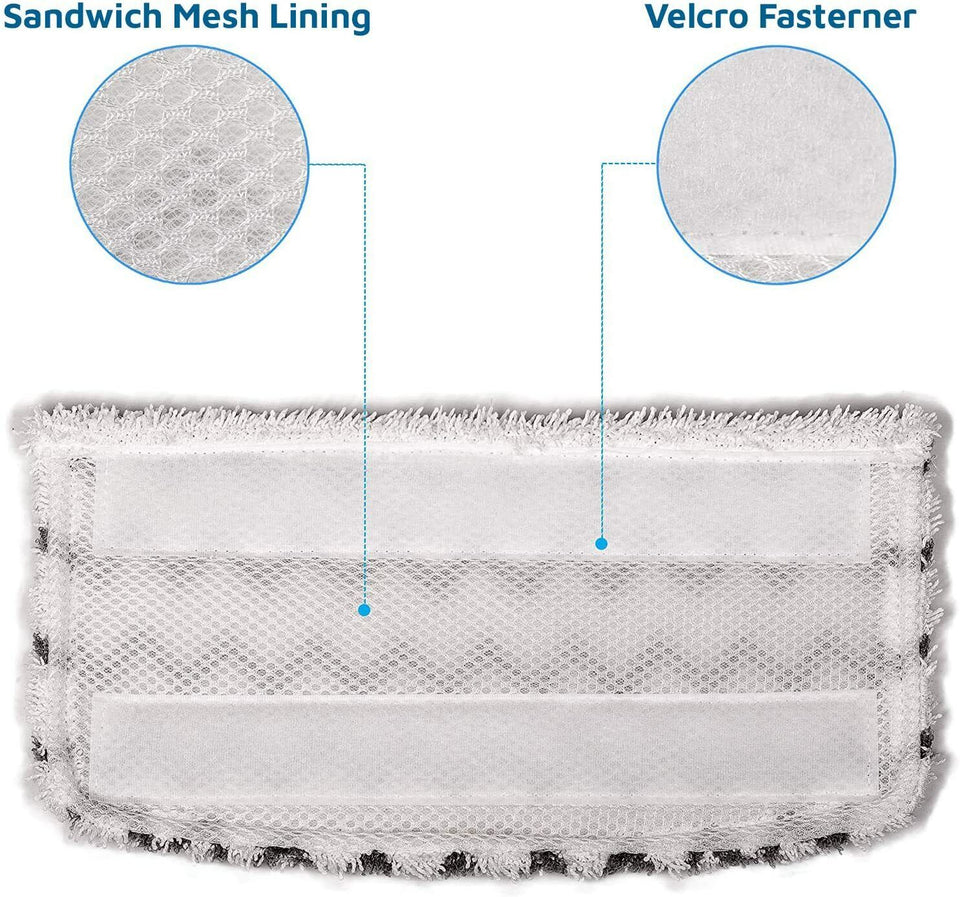 3/6 Pack Steam Mop Pads with Scrub Strips Microfiber Replacement Pad for Shark