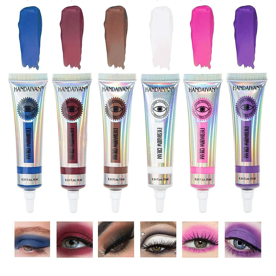 6 Color Eyeshadow Eyeliner Cream Matte Liquid Makeup Set Waterproof Long Lasting