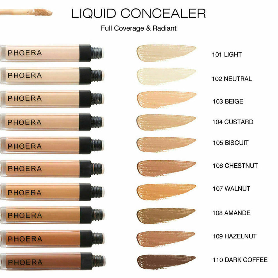 PHOERA Makeup Concealer Liquid Moisturizer Conceal HD High Definition Foundatio