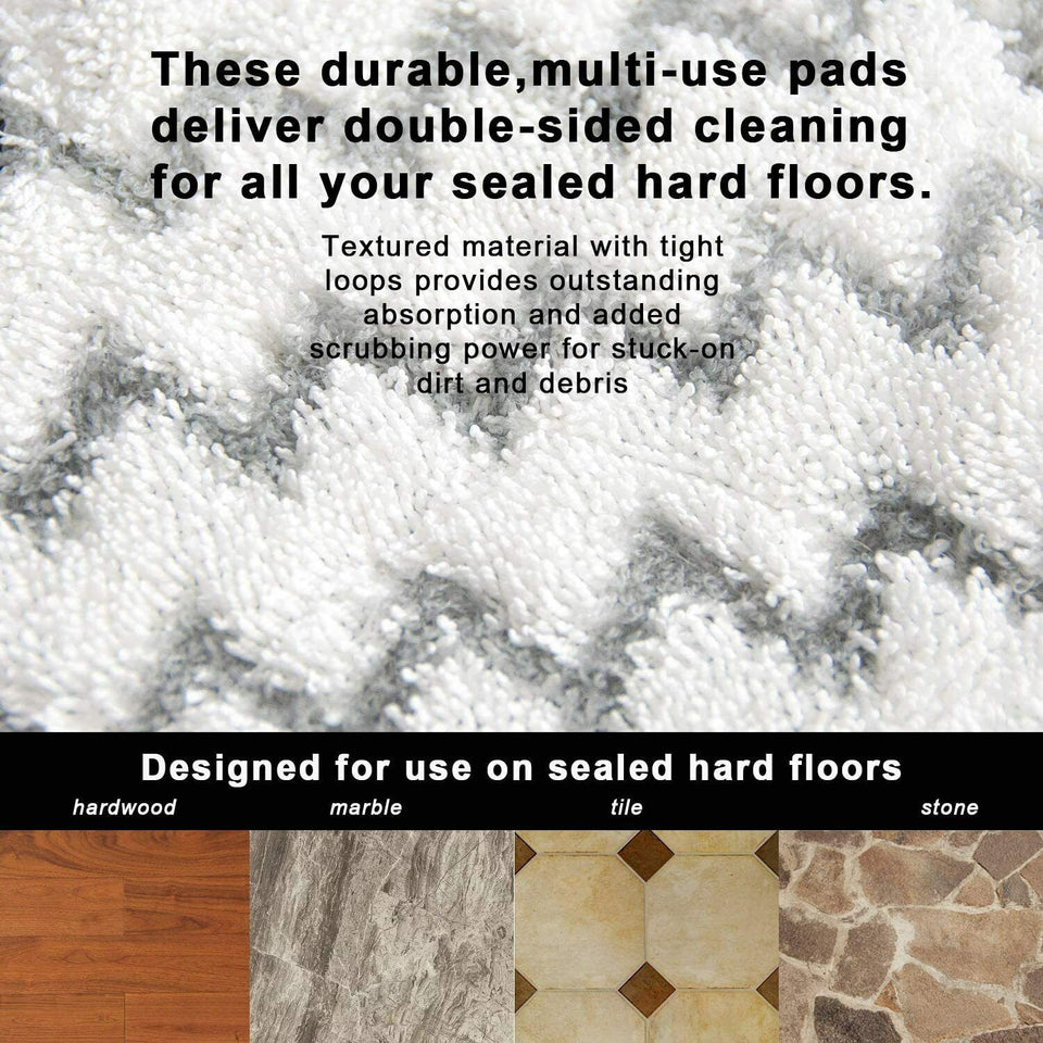3/6 Pack Steam Mop Pads with Scrub Strips Microfiber Replacement Pad for Shark
