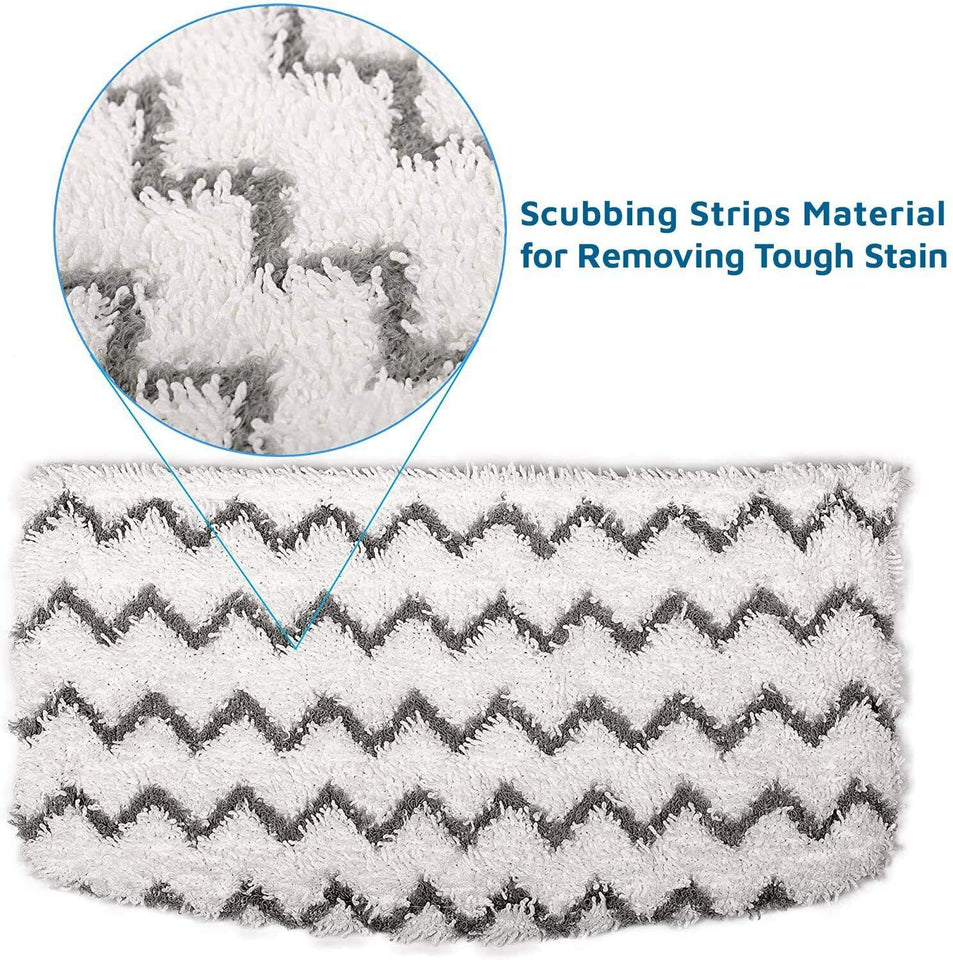 3/6 Pack Steam Mop Pads with Scrub Strips Microfiber Replacement Pad for Shark