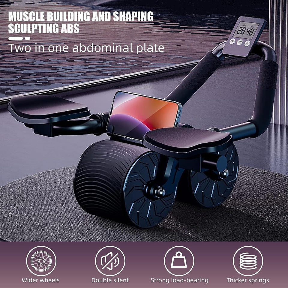 TekDeals Elbow Support Automatic Rebound Abdominal Wheel, Ab Roller for Abdominal Exercise Machine, Abs Workout Equipment, Dolly Core Strengthening Trainer Fitness Belly Training