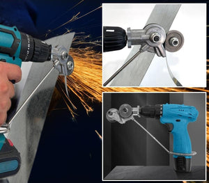 TekDeals Electric Drill Shears Plate Cutter Attachment Metal Sheet Cutter Nibbler Saw US