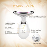 Neck Face Massage Machine, Neck Massager Face Lifting Tool, 3 Modes Skin Care Tools for Women and Man