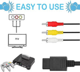 AC Adapter Power Supply &AV Cable Cord For Nintendo 64 N64 Bundle Lot Brand New