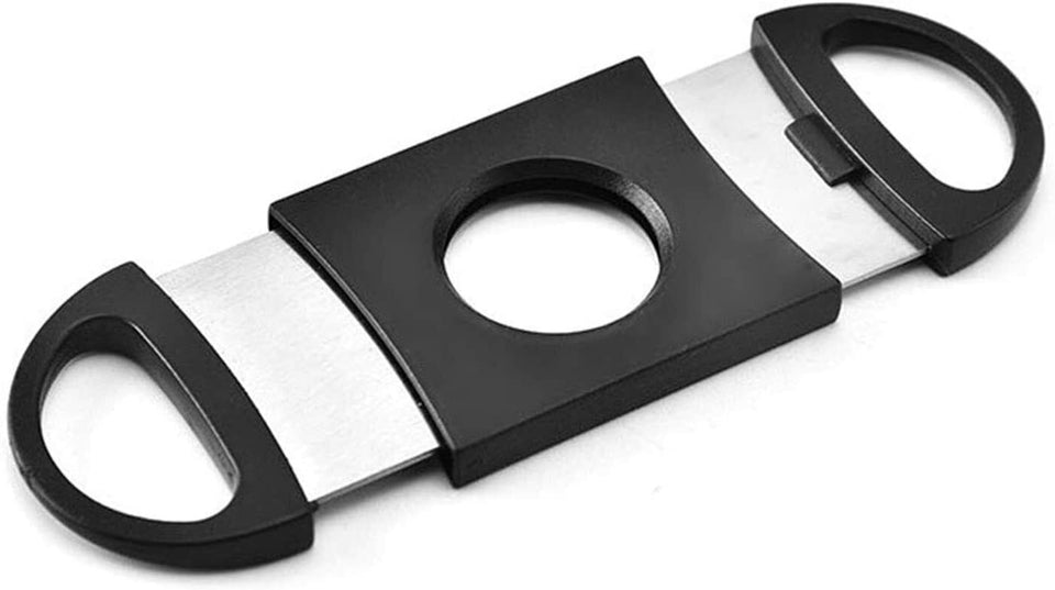 Cigar Cutter Stainless Steel Double Blades Guillotine Knife Pocket Scissors