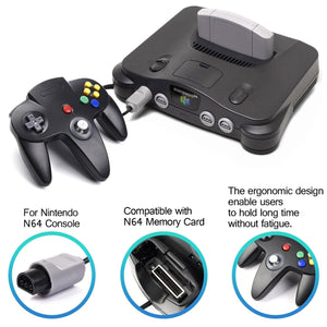 2x Wired Controller Compatible With Nintendo 64 N64 Joystick Video Game Console