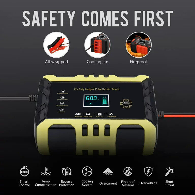 12V 24V Fully-Automatic Smart Car Battery Charger Maintainer Trickle Charger