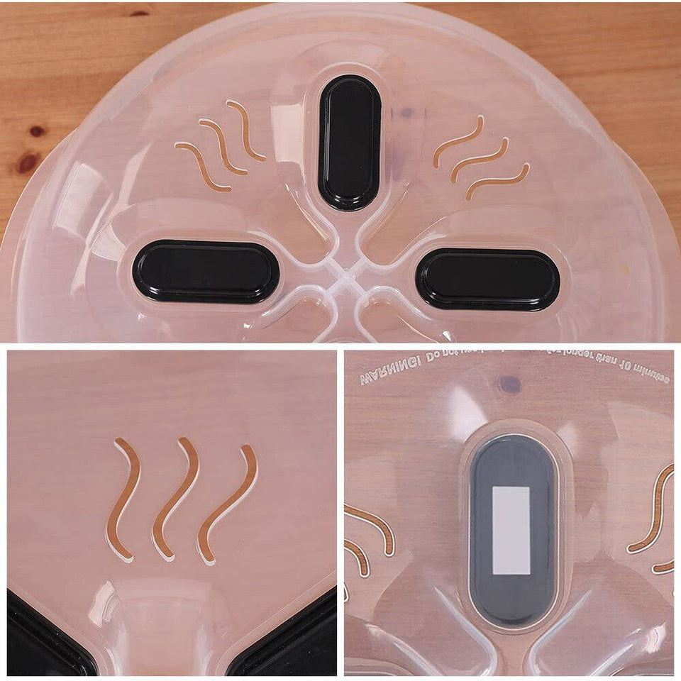 Magnetic Microwave Anti Splatter Cover Plate Guard Lid With Steam Vent