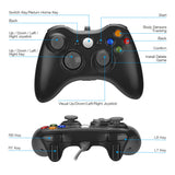 For Microsoft Xbox 360 PC WIN 7 8 10 Wired Game Controller Gamepad Joystick