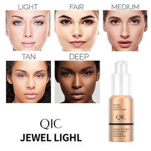 QIC Brand Matte Liquid Foundation Concealer Long Lasting makeup & Brush Optional