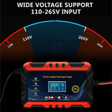 12V 6A Car Battery Charger Maintainer Auto Trickle RV for Truck Motorcycle ATV