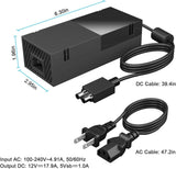 For Microsoft Xbox One Console AC Adapter Brick Charger Power Supply Cord Black