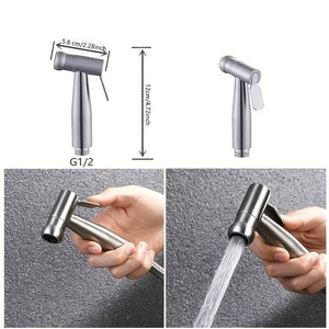 Toilet Shattaf Adapter Hose Bidet Spray Stainless Steel Handheld Shower Head US