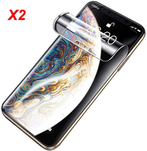 2 PCS Clear Hydrogel Gel Screen Protector Cover For iPhone 13 12 11 X/XR Pro Max