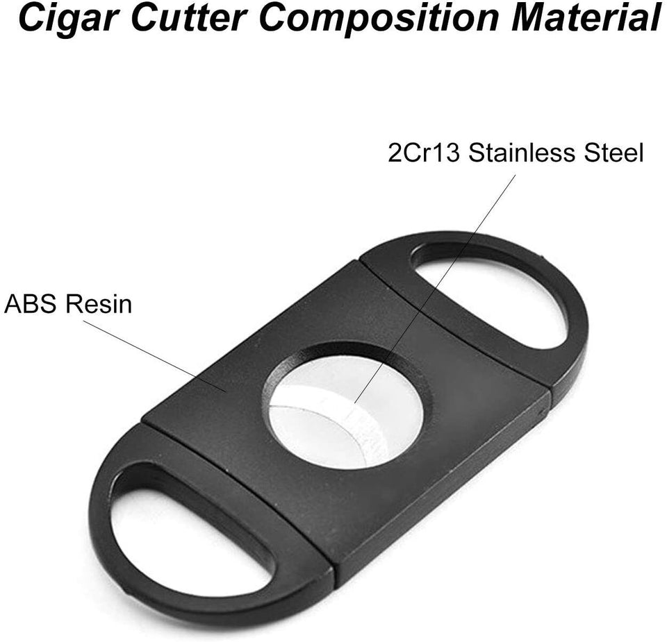 Cigar Cutter Stainless Steel Double Blades Guillotine Knife Pocket Scissors
