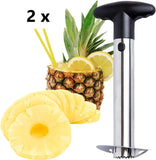 2 Packs Pineapple Cutter Corer Slicer Easy Kitchen Tool Stainless Steel with Box