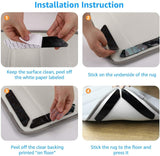8PCS Carpet Mat Grippers Non Slip Rubber Rug Sticker Skid Tape Reusable Adhesive