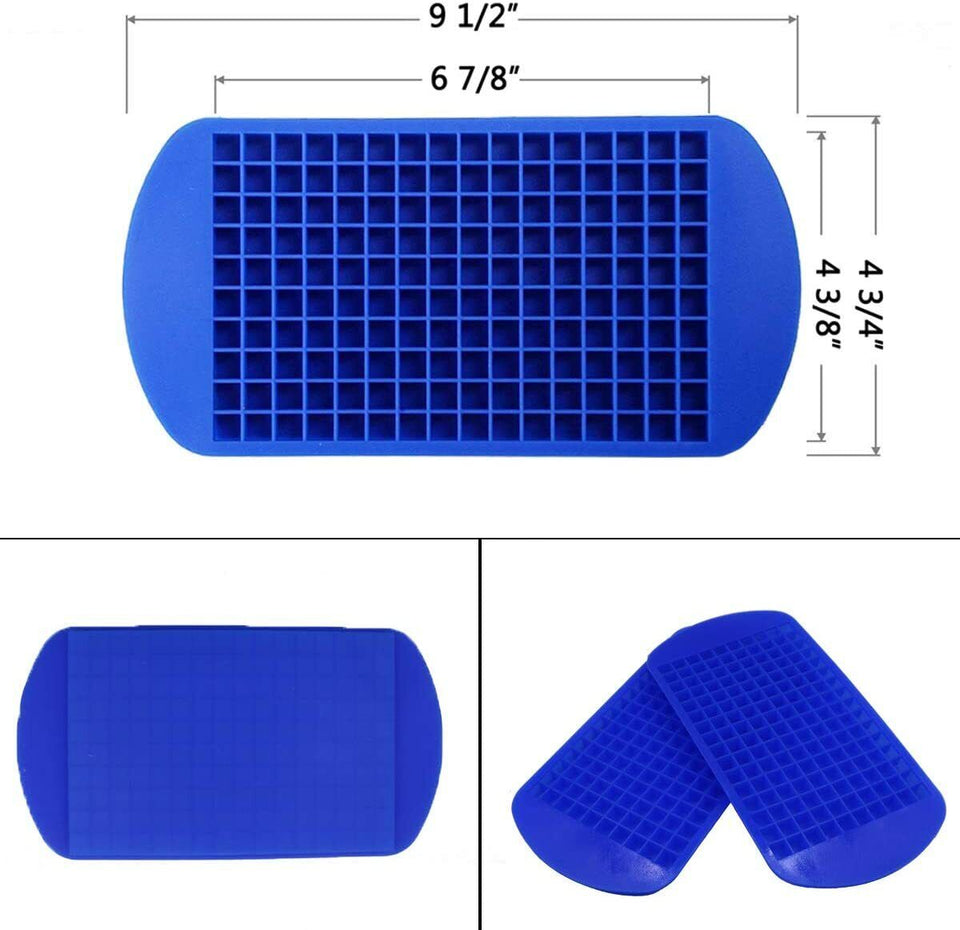 Ice Cube Maker Molds 160 Grids Mini Small Trays Silicone Bar Whiskey Cocktails