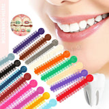 1040pcs Dental Orthodontic Ligature Ties Braces Elastic Rubber Bands Mixed Color