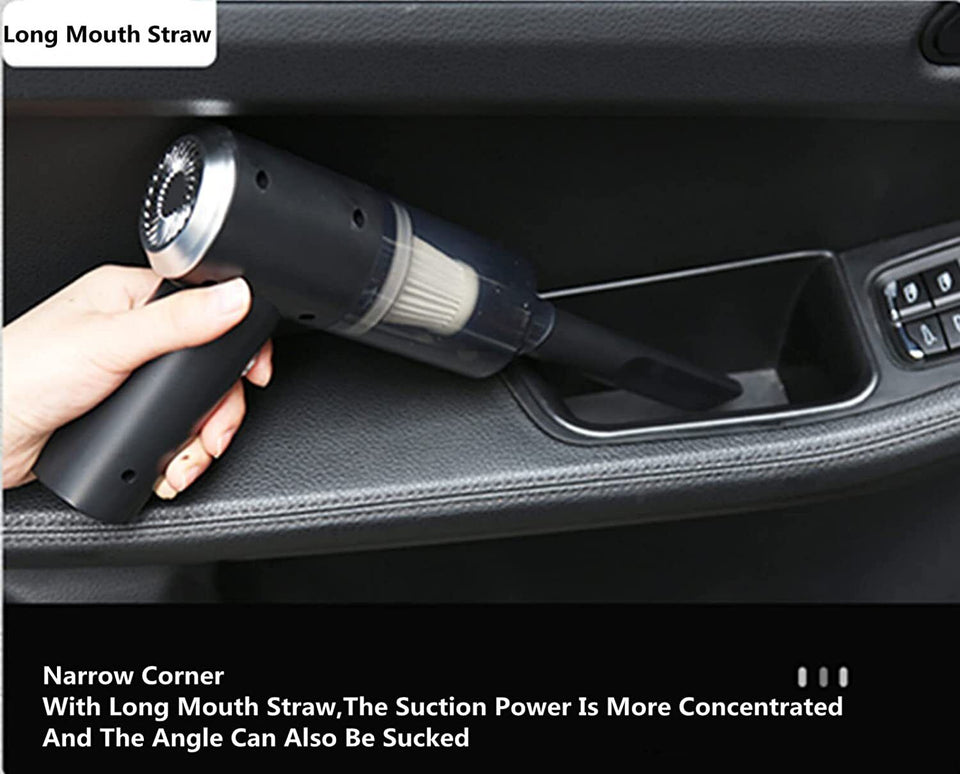 Compact Cordless Car Vacuum Cleaner Rechargeable Wet&Dry Use Powerful Suction