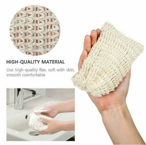 4 Pack Natural Sisal Soap Bag Exfoliating Soap Saver Pouch Holder US