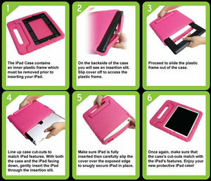 Kids Shock Proof Heavy Duty Foam Case Handle Cover Stand for iPad 2 3 4 5 6