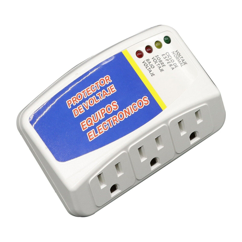 3port US Voltage Protector Surge Home Refrigerator Appliance Power Outlets 120V