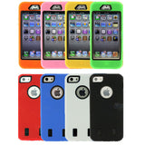 For iPhone 5 5G Combo Hard Hybrid Rubber Case Snap On Cover Silicone + Protector
