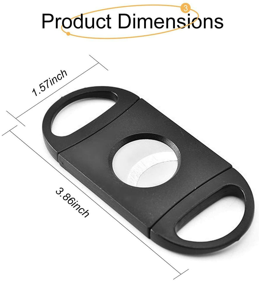 Cigar Cutter Stainless Steel Double Blades Guillotine Knife Pocket Scissors