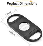 Cigar Cutter Stainless Steel Double Blades Guillotine Knife Pocket Scissors