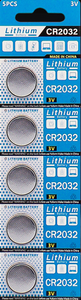 5 Pack CR2032 Lithium Battery Long-Lasting & High Capacity 3 Volt Coin & Button