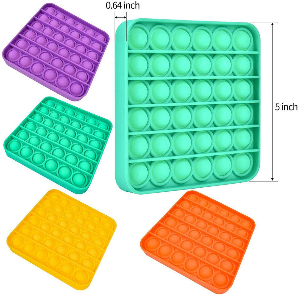 Push Pop Silicone Sensory Fidget Toy Office Anxiety Stress Relief Bubble Game