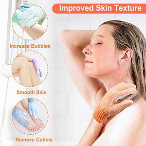 1-10 Pairs of Exfoliating Spa Bath Glove Shower Soap Hygiene Body Scrub Massage