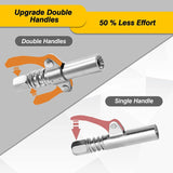 Grease Gun Coupler Double Handle High Pressure Quick Release Lock Oil Nozzles