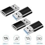 NEW 4 PACK USB C 3.1 Type C Female to USB 3.0 Type A Male Port Converter Adapter
