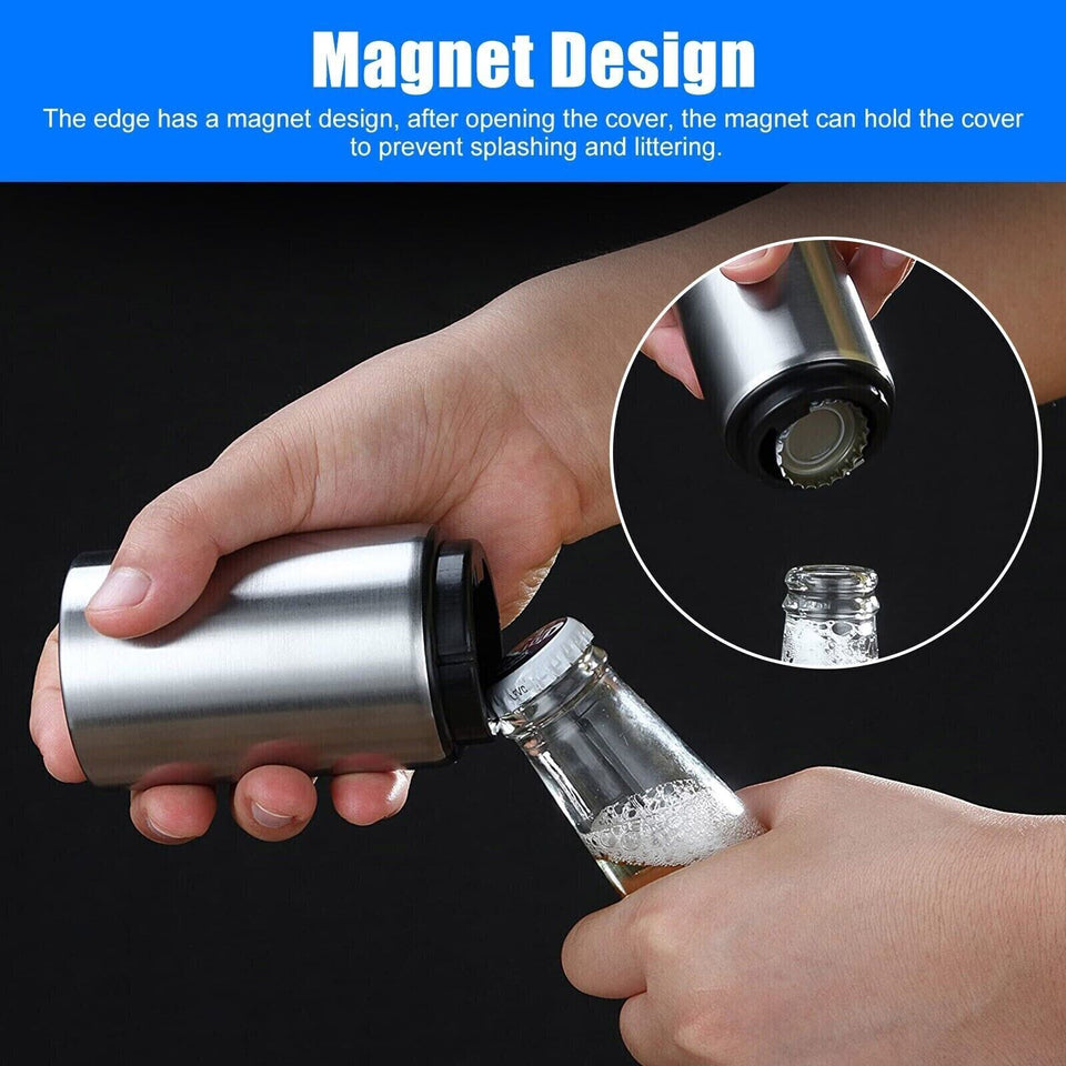 Automatic Beer Soda Bottle Opener Stainless Steel Magnetic Bottle Cap Opener