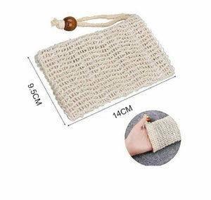 4 Pack Natural Sisal Soap Bag Exfoliating Soap Saver Pouch Holder US