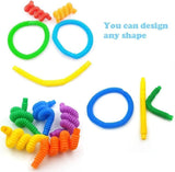 Pack 12/24 Pop Tube Sensory Fidget Toys Kids Adults Stress Relief & Anti Anxiety