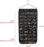 Jewelry Organizer Holder 40 Pockets 20 Hooks Hanging Closet Storage Ring Earring
