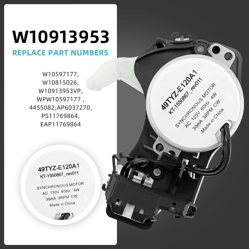 Actuator Compatible with Whirlpool Washer W10913953 W10597177 W10815026 AP60372