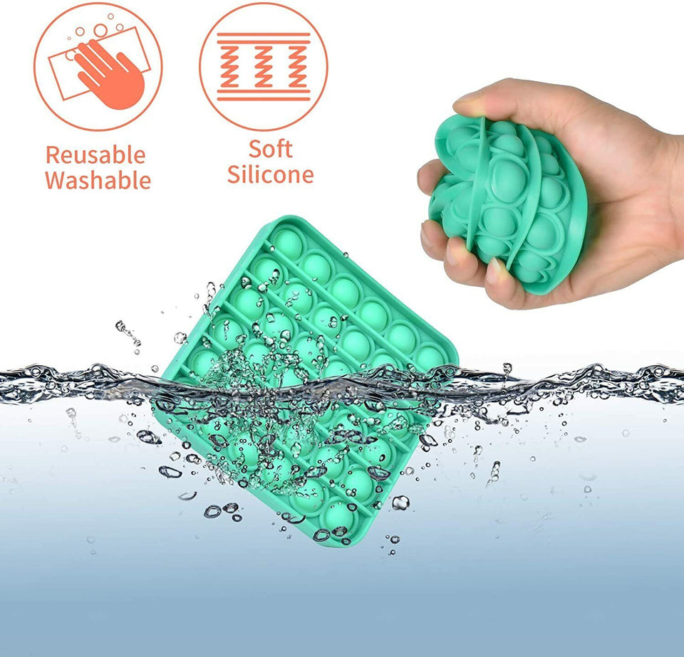 Push Pop Silicone Sensory Fidget Toy Office Anxiety Stress Relief Bubble Game