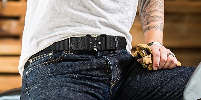 Men Casual Military Tactical Army Adjustable Quick Release Belts Pants Waistband