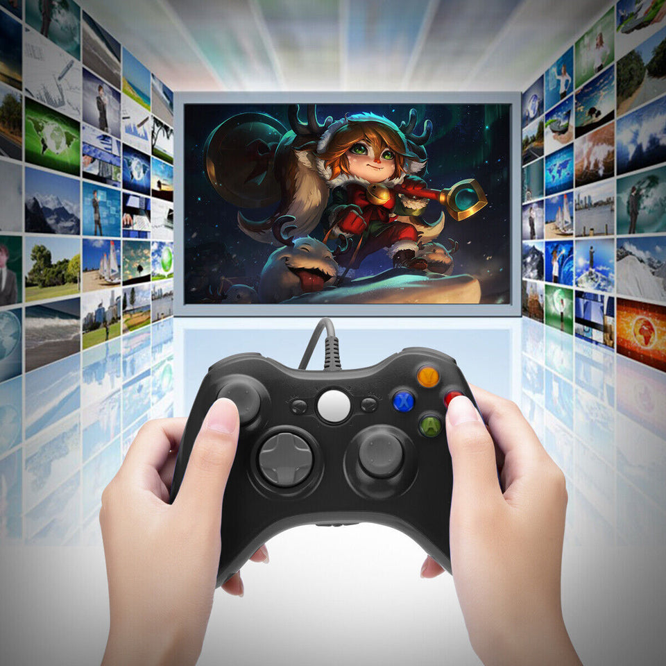 For Microsoft Xbox 360 PC WIN 7 8 10 Wired Game Controller Gamepad Joystick