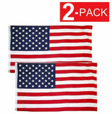 2 Pack 3x5 American USA United States Stars & Stripes Flag w/Grommets