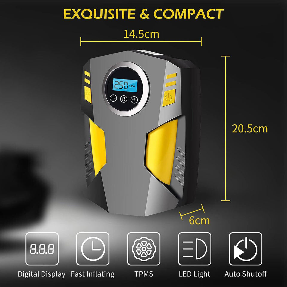 Car Air Tire Pump Inflator Compressor Digital Electric Auto Portable 150PSI 12V